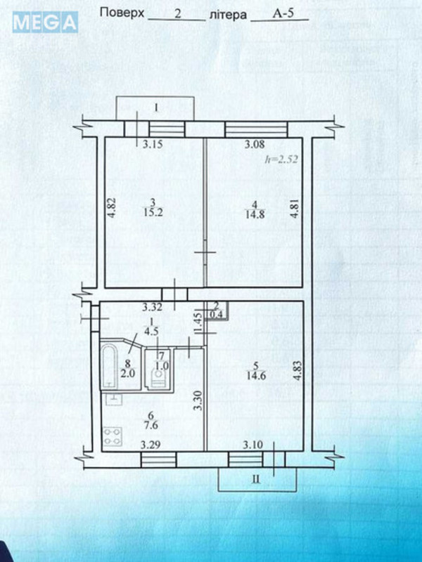 Продаж 3 кімнатної квартири (62/45/8), 2 пов. 5 пов. будинку, <a class="location-link" href="/kiev/" title="Недвижимость Київ">Київ</a>, <a class="location-link" href="/kiev/dneprovskij/" title="Недвижимость Дніпровський район">Дніпровський р-н</a>, Валентина Сєрова вул., 30А (изображение 3)
