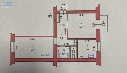 Продаж 2 кімнатної квартири (53/31/7), 3 пов. 5 пов. будинку, <a class="location-link" href="/lutsk/" title="Недвижимость Луцьк">Луцьк</a>, Волі, 8 (изображение 2)