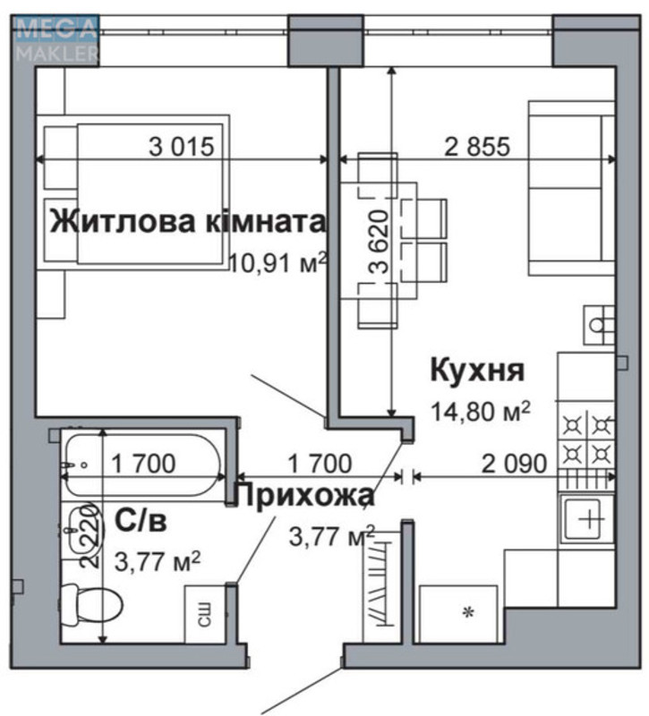 Новобудова, 5 поверхів, <a class="location-link" href="/gatnoe/" title="Недвижимость Гатне">Гатне</a>, Дружби, 44 (изображение 2)