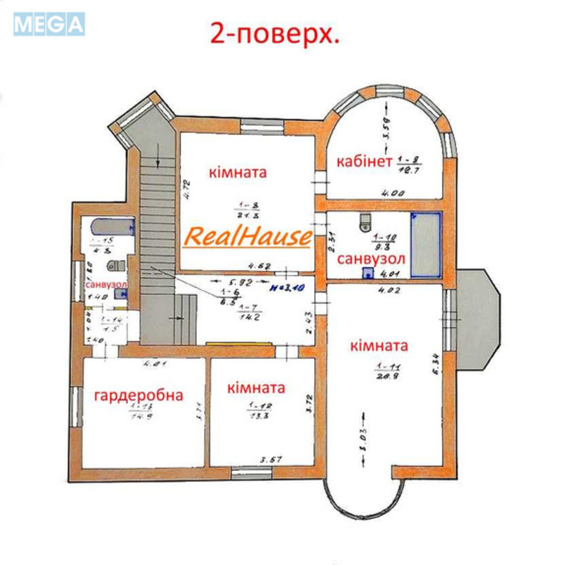 Продаж дома, 2 поверху, 254,50 кв.м, 6 кімнат, ділянка 15 соток, <a class="location-link" href="/myla/" title="Недвижимость Мила">Мила</a>, Затишна (изображение 9)