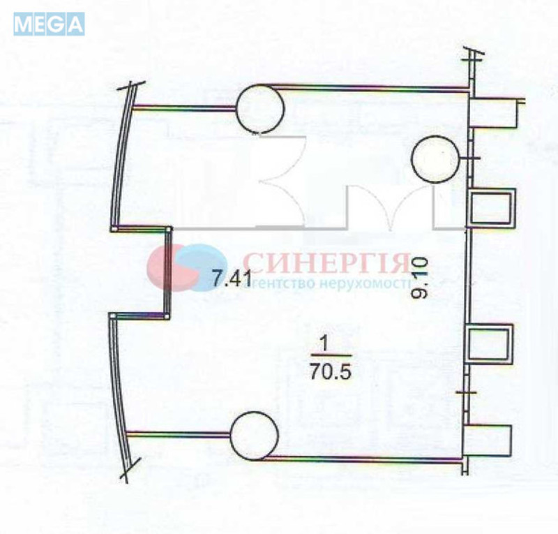 Продаж комерційної нерухомості, 71 кв.м, под офис, <a class="location-link" href="/kiev/" title="Недвижимость Київ">Київ</a>, <a class="location-link" href="/kiev/pecherskij/" title="Недвижимость Печерський район">Печерський р-н</a>, Кловський узвіз, 7 (изображение 9)