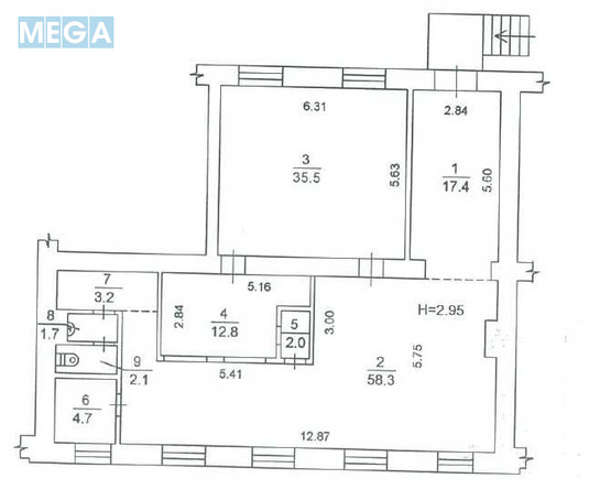 Продаж комерційної нерухомості, 137,70&nbsp;кв.м, под офис, <a class="location-link" href="/kiev/" title="Недвижимость Київ">Київ</a>, <a class="location-link" href="/kiev/solomenskij/" title="Недвижимость Солом'янський район">Солом'янський р-н</a>, Перемоги проеее, 45 (изображение 11)