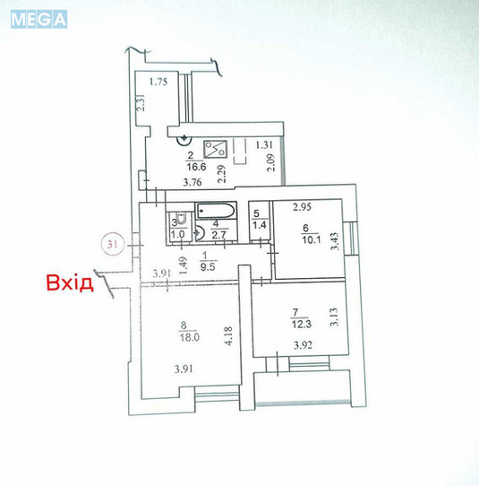 Продаж 3 кімнатної квартири (75/40/16), 3 пов. 14 пов. будинку, <a class="location-link" href="/kiev/" title="Недвижимость Київ">Київ</a>, <a class="location-link" href="/kiev/goloseevskij/" title="Недвижимость Голосіївський район">Голосіївський р-н</a>, Владимира Антоновича ул., 152 (изображение 25)