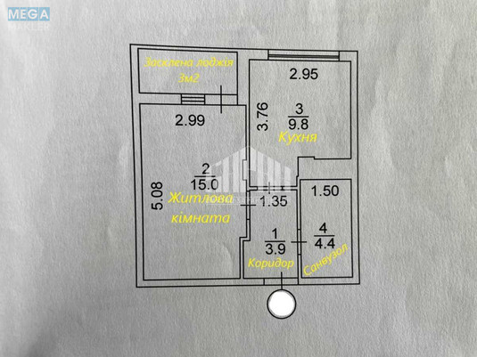 Продаж 1 кімнатної квартири (36,1/15/9,8), 3 пов. 11 пов. будинку, <a class="location-link" href="/kryukovshina/" title="Недвижимость Крюківщина">Крюківщина</a>, Одесская, 27А (изображение 19)
