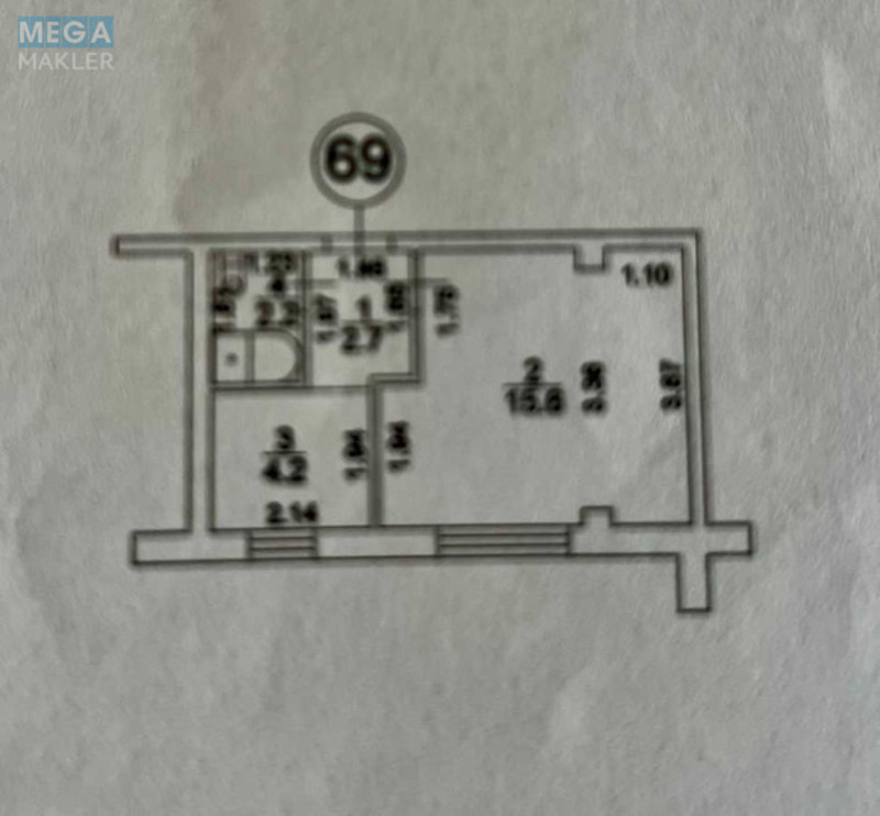 Продаж 1 кімнатної квартири (24/15/4), 4 пов. 9 пов. будинку, <a class="location-link" href="/kiev/" title="Недвижимость Київ">Київ</a>, <a class="location-link" href="/kiev/shevchenkovskij/" title="Недвижимость Шевченківський район">Шевченківський р-н</a>, Олены Телиги ул., 51 (изображение 17)