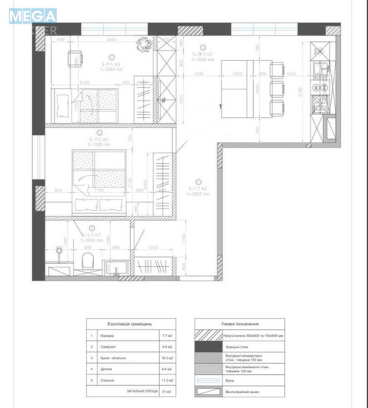 Продаж 2 кімнатної квартири (55,2/40,2/10), 2 пов. 3 пов. будинку, <a class="location-link" href="/kiev/" title="Недвижимость Київ">Київ</a>, <a class="location-link" href="/kiev/darnickij/" title="Недвижимость Дарницький район">Дарницький р-н</a>, Чехова вул., 15 (изображение 9)