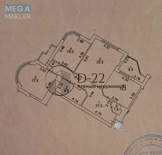 Продаж 3 кімнатної квартири (112/59/15), 22 пов. 25 пов. будинку, <a class="location-link" href="/kiev/" title="Недвижимость Київ">Київ</a>, <a class="location-link" href="/kiev/darnickij/" title="Недвижимость Дарницький район">Дарницький р-н</a>, Миколи Бажана просп., 1м (изображение 22)