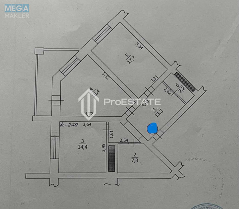 Продаж 2 кімнатної квартири (75/36/14), 1 пов. 9 пов. будинку, <a class="location-link" href="/borispol/" title="Недвижимость Бориспіль">Бориспіль</a>, Шевченка, 165А (изображение 16)