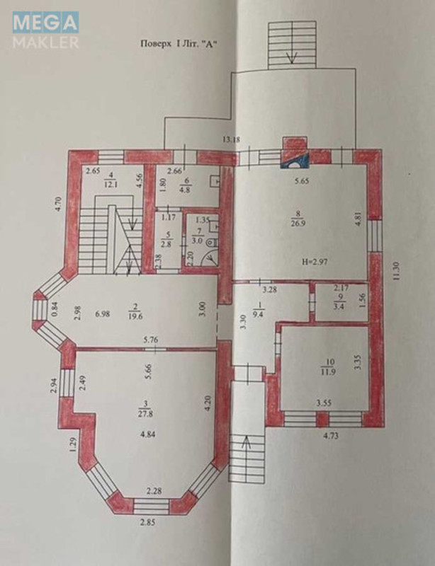 Продаж дома, 3&nbsp;поверху, 438&nbsp;кв.м, 6&nbsp;кімнат, ділянка 9&nbsp;соток, <a class="location-link" href="/kiev/" title="Недвижимость Київ">Київ</a>, <a class="location-link" href="/kiev/obolonskij/" title="Недвижимость Оболонський район">Оболонський р-н</a>, Богатырская ул., 30А (изображение 22)