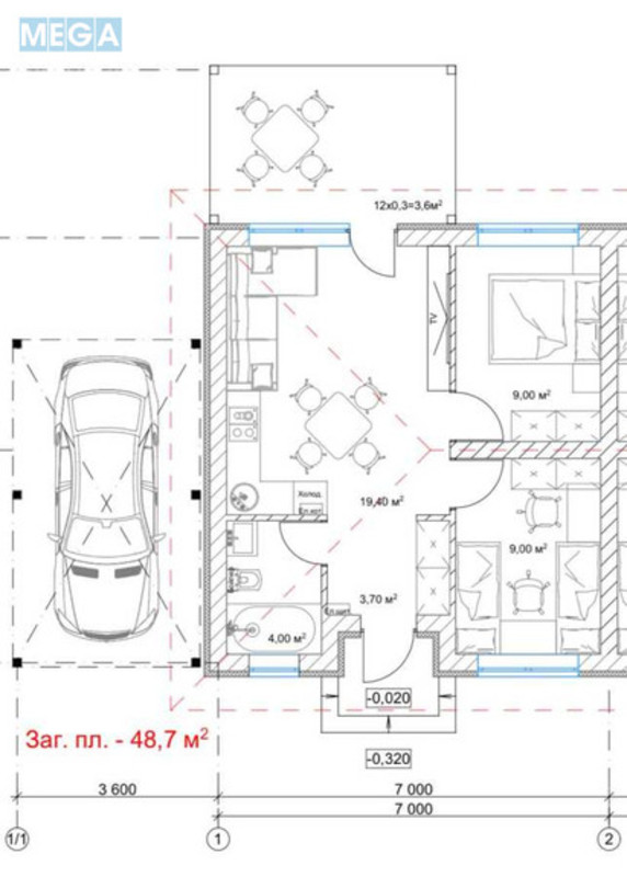 Продаж дома, 1 поверх, 48 кв.м, 3 кімнати, ділянка 3 сотки, <a class="location-link" href="/schastlivoe-selo-kv/" title="Недвижимость Щасливі">Щасливе</a>, Полтавська (изображение 4)