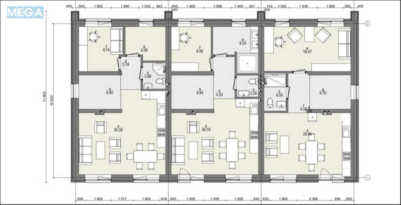 Продаж дома, 3 поверху, 175 кв.м, 6 кімнат, ділянка 2 сотки, <a class="location-link" href="/novoselki-selo-kv-kievo-svyatoshinskij-rajon/" title="Недвижимость Новосілки">Новосілки</a>, Молодіжна, 24 (изображение 12)