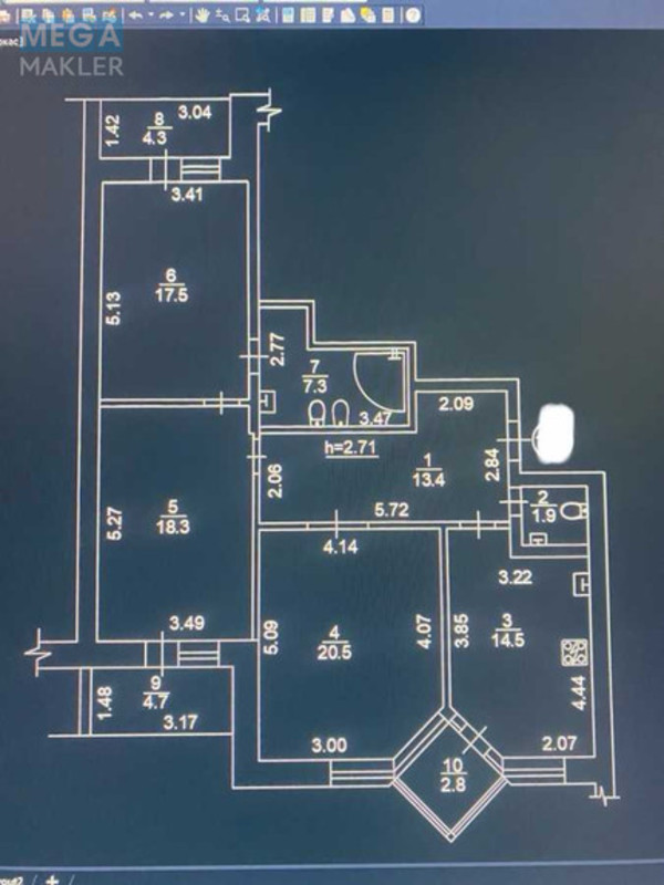 Продаж 3 кімнатної квартири (103/56/15), 13 пов. 16 пов. будинку, <a class="location-link" href="/kiev/" title="Недвижимость Київ">Київ</a>, <a class="location-link" href="/kiev/goloseevskij/" title="Недвижимость Голосіївський район">Голосіївський р-н</a>, Гайдара вул., 27 (изображение 4)