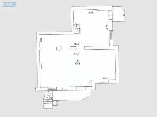 Продаж комерційної нерухомості, 110&nbsp;кв.м, под магазин, <a class="location-link" href="/kiev/" title="Недвижимость Київ">Київ</a>, <a class="location-link" href="/kiev/pecherskij/" title="Недвижимость Печерський район">Печерський р-н</a>, Шовковична вул., 38 (изображение 12)