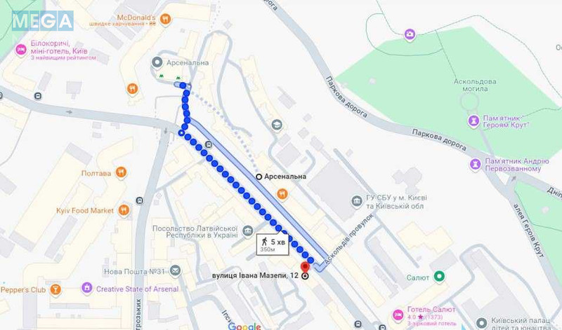 Продаж 3 кімнатної квартири (76/43/9), 4 пов. 4 пов. будинку, <a class="location-link" href="/kiev/" title="Недвижимость Київ">Київ</a>, <a class="location-link" href="/kiev/pecherskij/" title="Недвижимость Печерський район">Печерський р-н</a>, Івана Мазепи вул., 12 (изображение 22)