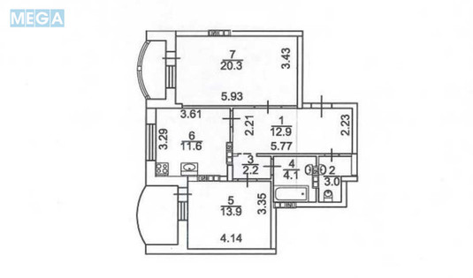 Продаж 2 кімнатної квартири (75/34/12), 24 пов. 26 пов. будинку, <a class="location-link" href="/kiev/" title="Недвижимость Київ">Київ</a>, <a class="location-link" href="/kiev/obolonskij/" title="Недвижимость Оболонський район">Оболонський р-н</a>, Петра Калнишевського вул., 7 (изображение 2)