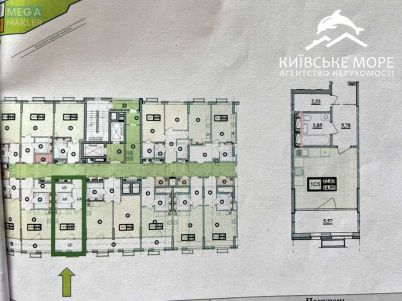 Продаж 1 кімнатної квартири (33/?/?), 26 пов. 28 пов. будинку, <a class="location-link" href="/kiev/" title="Недвижимость Київ">Київ</a>, <a class="location-link" href="/kiev/darnickij/" title="Недвижимость Дарницький район">Дарницький р-н</a>, Миколи Бажана просп., 17 (изображение 6)