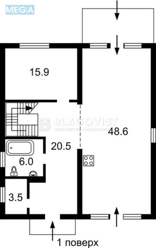 Продаж 5 кімнатної квартири (200/85/48), 2 пов. 2 пов. будинку, <a class="location-link" href="/hodosovka/" title="Недвижимость Ходосівка">Ходосівка</a>, Квітнева (изображение 19)
