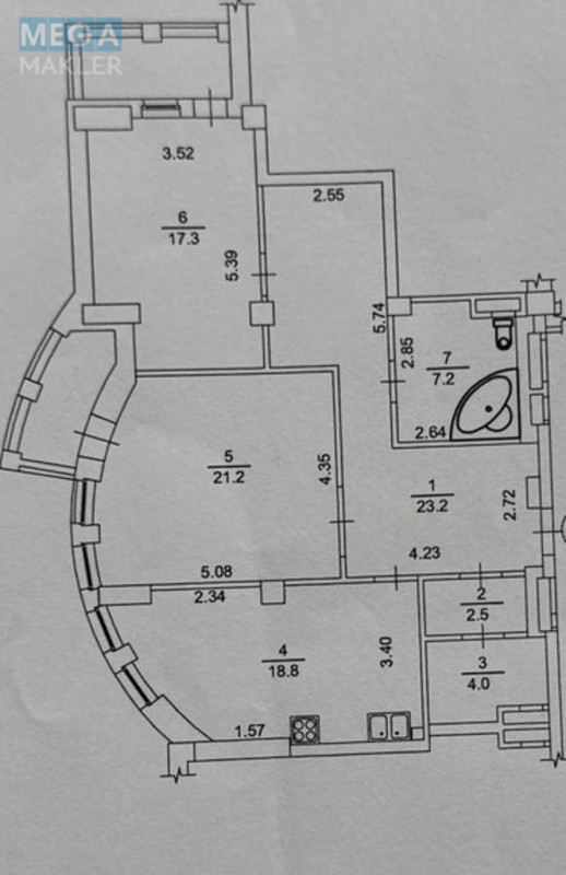 Продаж 2 кімнатної квартири (96/39/19), 3 пов. 22 пов. будинку, <a class="location-link" href="/kiev/" title="Недвижимость Київ">Київ</a>, <a class="location-link" href="/kiev/pecherskij/" title="Недвижимость Печерський район">Печерський р-н</a>, Дружбы Народов бульв., 14-16 (изображение 2)