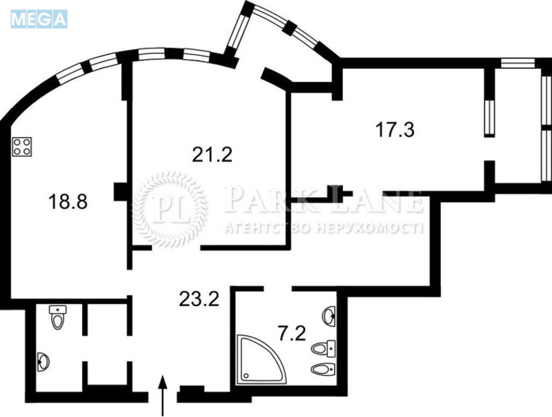 Продаж 2 кімнатної квартири (96,3/38/18,8), 3 пов. 22 пов. будинку, <a class="location-link" href="/kiev/" title="Недвижимость Київ">Київ</a>, <a class="location-link" href="/kiev/pecherskij/" title="Недвижимость Печерський район">Печерський р-н</a>, Дружби Народів бульв., 14-16 (изображение 2)