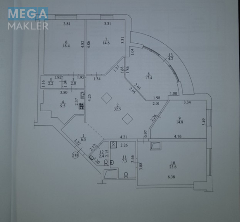 Продаж приміщення у житловому будинку, под офис, нормальне сост., <a class="location-link" href="/kiev/" title="Недвижимость Київ">Київ</a>, <a class="location-link" href="/kiev/shevchenkovskij/" title="Недвижимость Шевченківський район">Шевченківський р-н</a>, Жилянська 59 ( <img src="https://megamakler.com.ua/metro/ff0000.gif" alt="" class="metro" /> м. Вокзальная, 10 хвилин пішки ) (изображение 18)