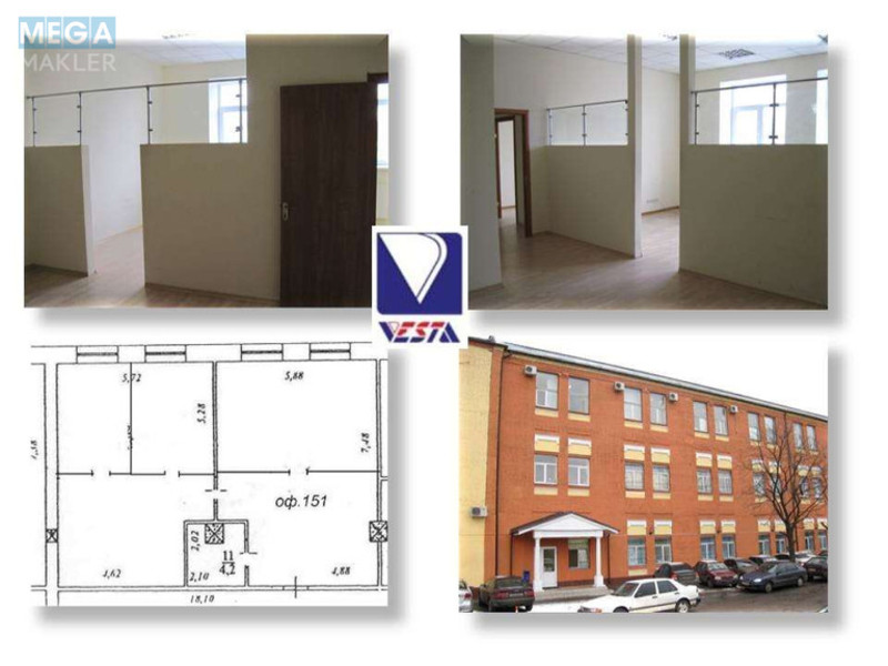 Оренда комерційної нерухомості, 92 кв.м, под офис, <a class="location-link" href="/kiev/" title="Недвижимость Київ">Київ</a>, <a class="location-link" href="/kiev/obolonskij/" title="Недвижимость Оболонський район">Оболонський р-н</a>, Викентия Хвойки ул., 21 (изображение 2)