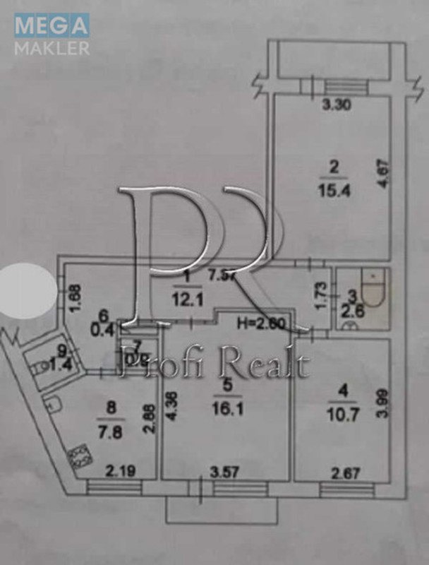 Продаж 3 кімнатної квартири (73/41/8), 3 пов. 9 пов. будинку, <a class="location-link" href="/kiev/" title="Недвижимость Київ">Київ</a>, <a class="location-link" href="/kiev/svyatoshinskij/" title="Недвижимость Святошинський район">Святошинський р-н</a>, Симиренка вулиця, 14/9 (изображение 9)