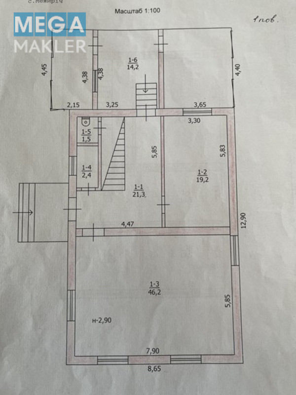 Продаж дома, 2&nbsp;поверху, 194&nbsp;кв.м, 6&nbsp;кімнат, нормальне сост., ділянка 15&nbsp;соток, <a class="location-link" href="/mezhirich-selo-dp/" title="Недвижимость Межиріч">Межиріч</a> (изображение 15)
