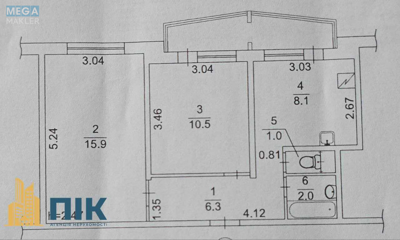 Продаж 2 кімнатної квартири (47,6/26,4/8,1), 4 пов. 16 пов. будинку, <a class="location-link" href="/kiev/" title="Недвижимость Київ">Київ</a>, <a class="location-link" href="/kiev/obolonskij/" title="Недвижимость Оболонський район">Оболонський р-н</a>, Оболонский просп., 11 (изображение 19)