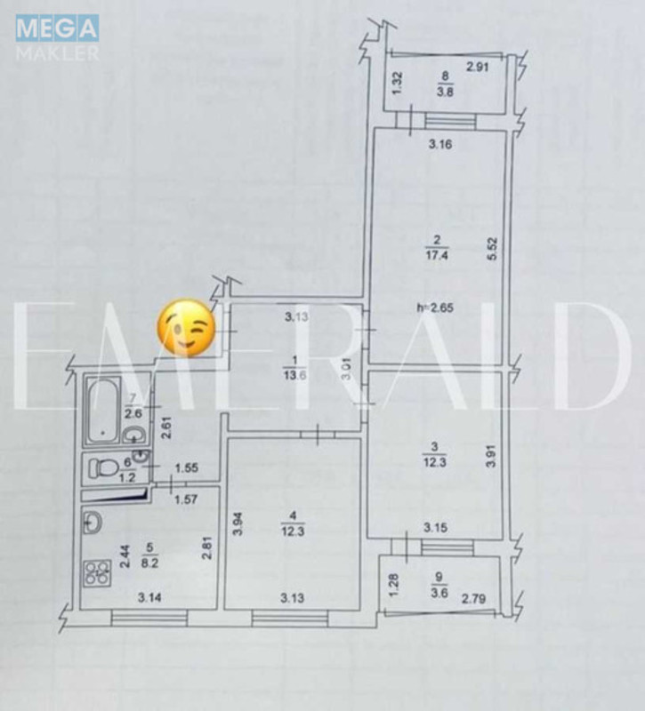 Продаж 3 кімнатної квартири (75/41/8), 6 пов. 16 пов. будинку, <a class="location-link" href="/kiev/" title="Недвижимость Київ">Київ</a>, <a class="location-link" href="/kiev/desnyanskij/" title="Недвижимость Деснянський район">Деснянський р-н</a>, Владимира Маяковского просп., 23 (изображение 18)