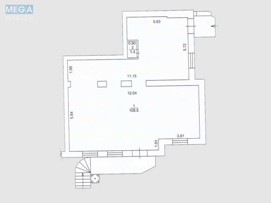Оренда комерційної нерухомості, 110&nbsp;кв.м, под магазин, <a class="location-link" href="/kiev/" title="Недвижимость Київ">Київ</a>, <a class="location-link" href="/kiev/pecherskij/" title="Недвижимость Печерський район">Печерський р-н</a>, Шовковична вул., 38 (изображение 14)