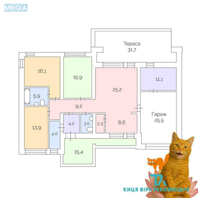 Продаж дома, 1 поверх, 192 кв.м, 3 кімнати, ділянка 9 соток, <a class="location-link" href="/zabyre/" title="Недвижимость Забір'я">Забір`я</a>, Мудрого Ярослава, 25 (изображение 16)