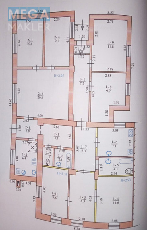 Продаж дома, 1 поверх, 136 кв.м, 8 кімнат, потребує косметичного ремонту, ділянка 4 сотки, <a class="location-link" href="/kharkov/" title="Недвижимость Харків">Харків</a>, <a class="location-link" href="/kharkov/kominternovskij/" title="Недвижимость Слобідський (Комінтернівський) район">Слобідський (Комінтернівський) р-н</a> (изображение 9)