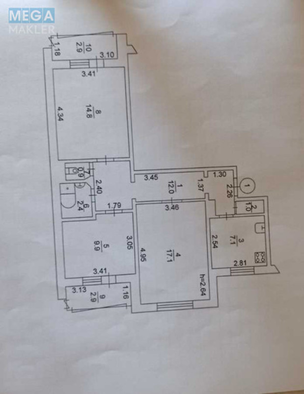 Продаж 3 кімнатної квартири (71/41/7,1), 1 пов. 10 пов. будинку, <a class="location-link" href="/kiev/" title="Недвижимость Київ">Київ</a>, <a class="location-link" href="/kiev/solomenskij/" title="Недвижимость Солом'янський район">Солом'янський р-н</a>, Леваневского ул., 8/7 (изображение 22)