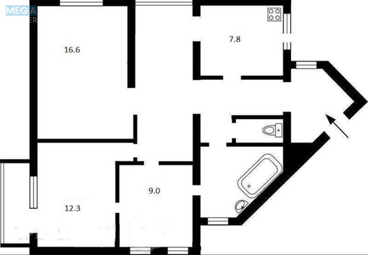 Оренда 3 кімнатної квартири, <a class="location-link" href="/kiev/" title="Недвижимость Київ">Київ</a>, <a class="location-link" href="/kiev/podolskij/" title="Недвижимость Подільський район">Подільський р-н</a>, Еленовская ул., 10 (изображение 15)