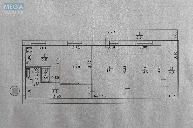 Продаж 3 кімнатної квартири (64,6/40,2/6,8), 8 пов. 9 пов. будинку, <a class="location-link" href="/kiev/" title="Недвижимость Київ">Київ</a>, <a class="location-link" href="/kiev/obolonskij/" title="Недвижимость Оболонський район">Оболонський р-н</a>, Маршала Рокоссовського просп., 4а (изображение 11)