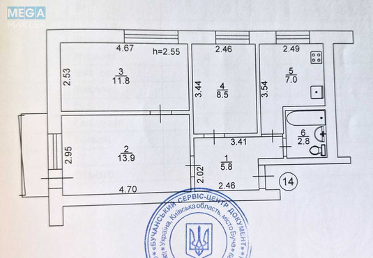 Продаж 3 кімнатної квартири (51/?/7), 4 пов. 5 пов. будинку, <a class="location-link" href="/bucha/" title="Недвижимость Буча">Буча</a>, Нове Шосе, 15 (изображение 20)