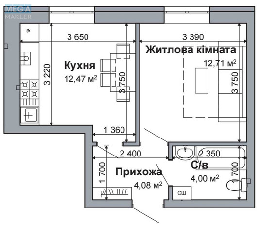 Новобудова, 5 поверхів, <a class="location-link" href="/gatnoe/" title="Недвижимость Гатне">Гатне</a>, Дружби, 44 (изображение 2)