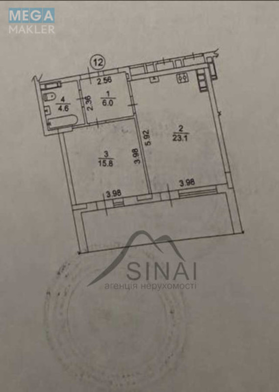 Продаж 1 кімнатної квартири (57/16/23), 3 пов. 4 пов. будинку, <a class="location-link" href="/podgorcy-selo/" title="Недвижимость Підгірці">Підгірці</a>, Паркова, 19 (изображение 12)