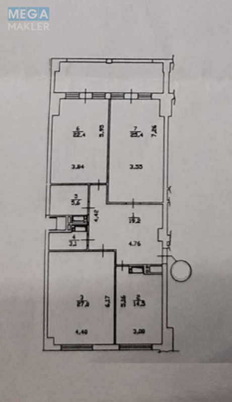 Продаж 3 кімнатної квартири (125,5/75/15), 3 пов. 17 пов. будинку, <a class="location-link" href="/kiev/" title="Недвижимость Київ">Київ</a>, <a class="location-link" href="/kiev/pecherskij/" title="Недвижимость Печерський район">Печерський р-н</a>, Антоновича вул., 72 (изображение 9)