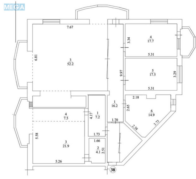 Продаж 4 кімнатної квартири (190/60/76,1), 17 пов. 19 пов. будинку, <a class="location-link" href="/kiev/" title="Недвижимость Київ">Київ</a>, <a class="location-link" href="/kiev/goloseevskij/" title="Недвижимость Голосіївський район">Голосіївський р-н</a>, Антоновича вул., 140 (изображение 2)