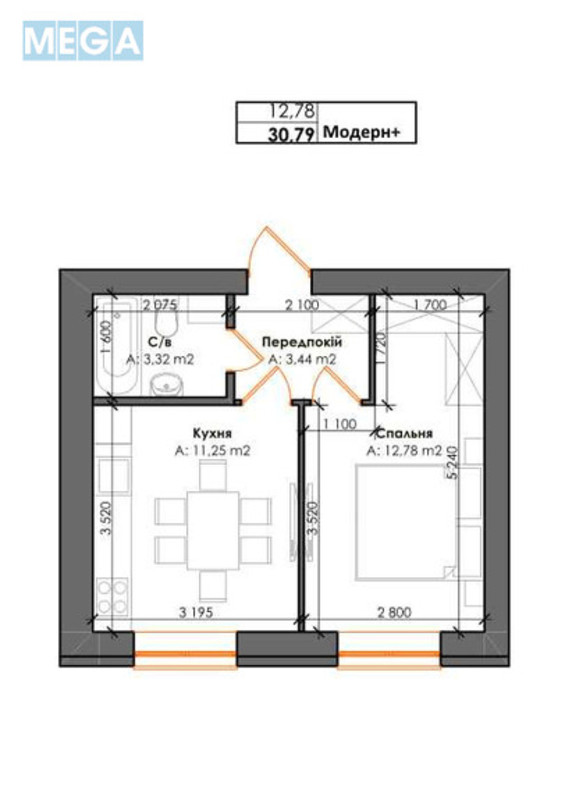 Новобудова, 5 поверхів, <a class="location-link" href="/gatnoe/" title="Недвижимость Гатне">Гатне</a>, Інститутська 5 (изображение 11)