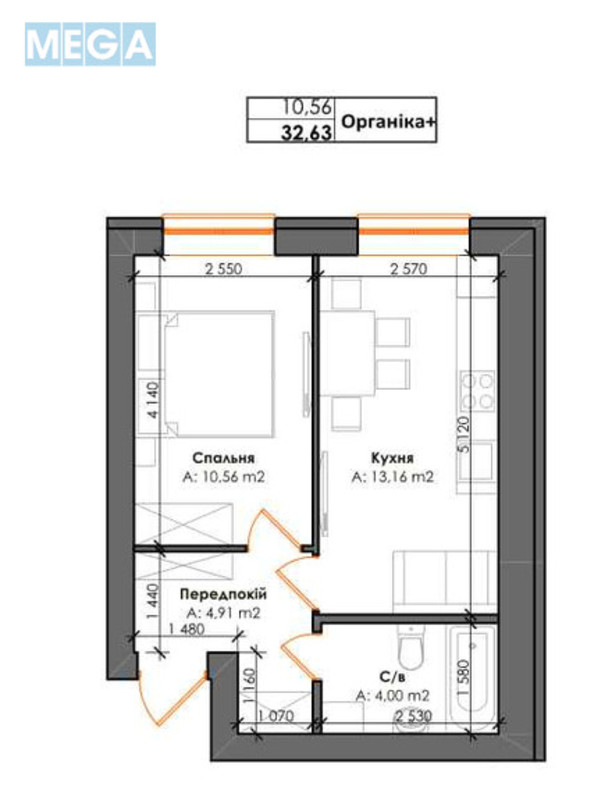 Новобудова, 5 поверхів, <a class="location-link" href="/gatnoe/" title="Недвижимость Гатне">Гатне</a>, вул. Інститутська 5 (изображение 9)