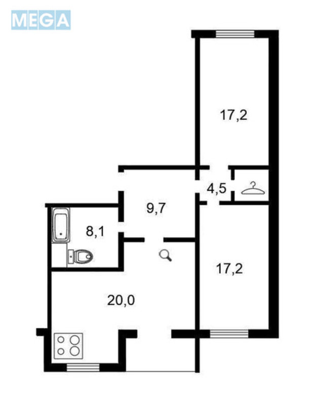 Продаж 3 кімнатної квартири (87/47/20), 3 пов. 16 пов. будинку, <a class="location-link" href="/kiev/" title="Недвижимость Київ">Київ</a>, <a class="location-link" href="/kiev/darnickij/" title="Недвижимость Дарницький район">Дарницький р-н</a>, Урловская ул., 9 (изображение 9)