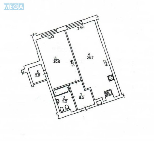 Продаж 1 кімнатної квартири (62/20/29), 14 пов. 25 пов. будинку, <a class="location-link" href="/kiev/" title="Недвижимость Київ">Київ</a>, <a class="location-link" href="/kiev/shevchenkovskij/" title="Недвижимость Шевченківський район">Шевченківський р-н</a>, Миколи Пимоненка вул., 19 (изображение 4)