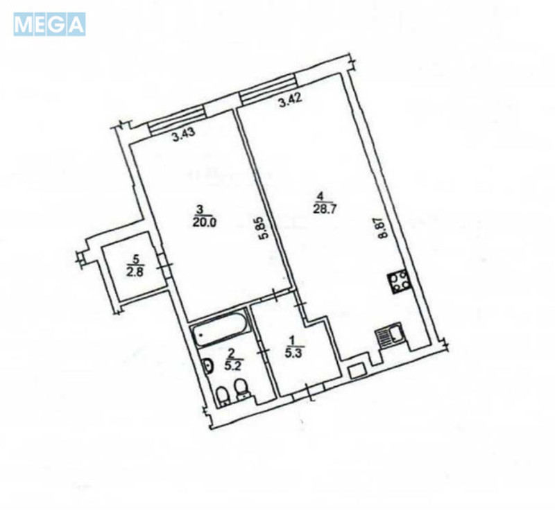 Продаж 1 кімнатної квартири (62/20/29), 14 пов. 25 пов. будинку, <a class="location-link" href="/kiev/" title="Недвижимость Київ">Київ</a>, <a class="location-link" href="/kiev/shevchenkovskij/" title="Недвижимость Шевченківський район">Шевченківський р-н</a>, Миколи Пимоненка вул., 19 (изображение 4)
