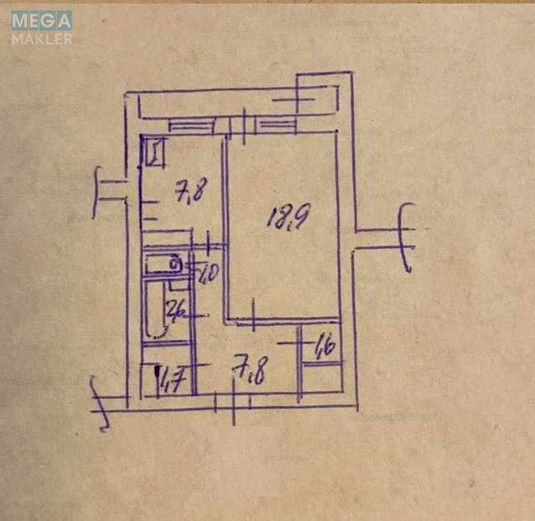 Продаж 1 кімнатної квартири (47/20/7,8), 4 пов. 12 пов. будинку, <a class="location-link" href="/kiev/" title="Недвижимость Київ">Київ</a>, <a class="location-link" href="/kiev/shevchenkovskij/" title="Недвижимость Шевченківський район">Шевченківський р-н</a>, Деревлянська вул., 2/6 (изображение 24)