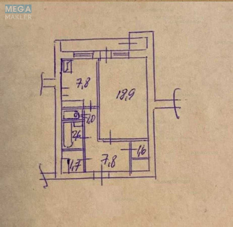 Продаж 1 кімнатної квартири (47/20/7,8), 4 пов. 12 пов. будинку, <a class="location-link" href="/kiev/" title="Недвижимость Київ">Київ</a>, <a class="location-link" href="/kiev/shevchenkovskij/" title="Недвижимость Шевченківський район">Шевченківський р-н</a>, Деревлянська вул., 2/6 (изображение 24)