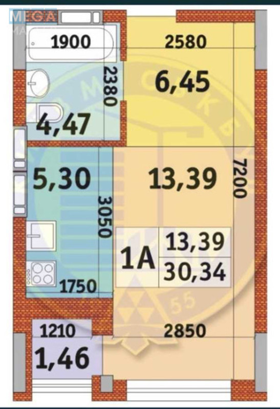 Продаж 1 кімнатної квартири (30,9/15/9), 3 пов. 5 пов. будинку, <a class="location-link" href="/kiev/" title="Недвижимость Київ">Київ</a>, <a class="location-link" href="/kiev/obolonskij/" title="Недвижимость Оболонський район">Оболонський р-н</a>, Квитки Цисык ул., 32 (изображение 4)