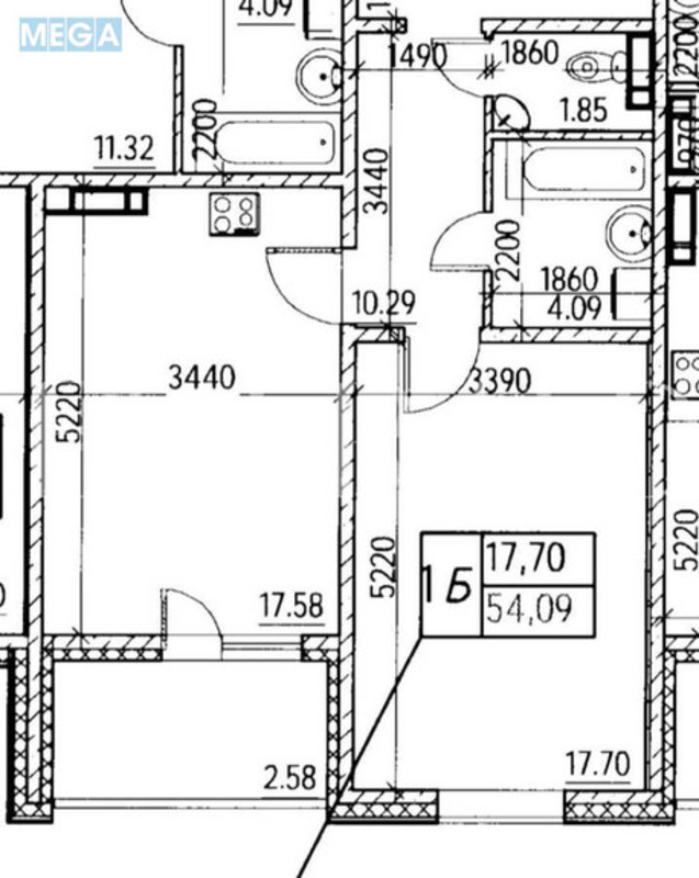 Продаж 1 кімнатної квартири (54,1/17,7/17,6), 6 пов. 25 пов. будинку, <a class="location-link" href="/kiev/" title="Недвижимость Київ">Київ</a>, <a class="location-link" href="/kiev/obolonskij/" title="Недвижимость Оболонський район">Оболонський р-н</a>, Коноплянская ул., 22Б (изображение 12)