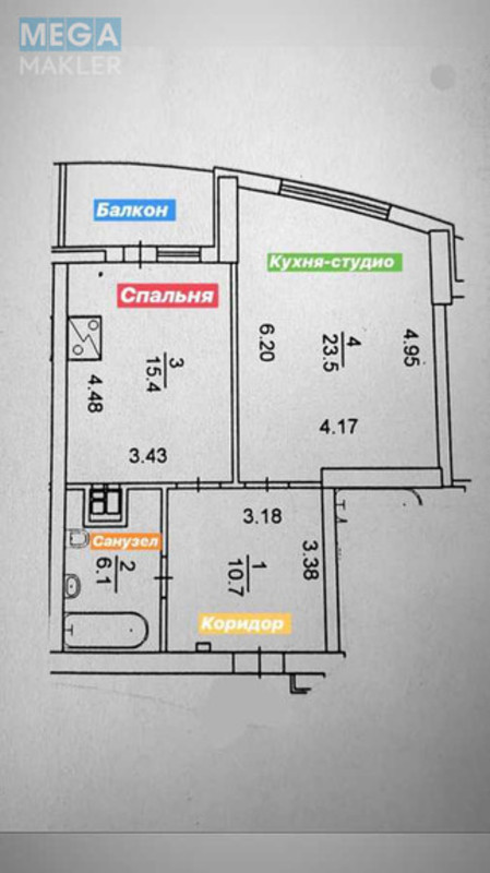 Продаж 1 кімнатної квартири (58,2/15/23,5), 17 пов. 24 пов. будинку, <a class="location-link" href="/kiev/" title="Недвижимость Київ">Київ</a>, <a class="location-link" href="/kiev/svyatoshinskij/" title="Недвижимость Святошинський район">Святошинський р-н</a>, Миколи Ушакова вул., 1б (изображение 19)